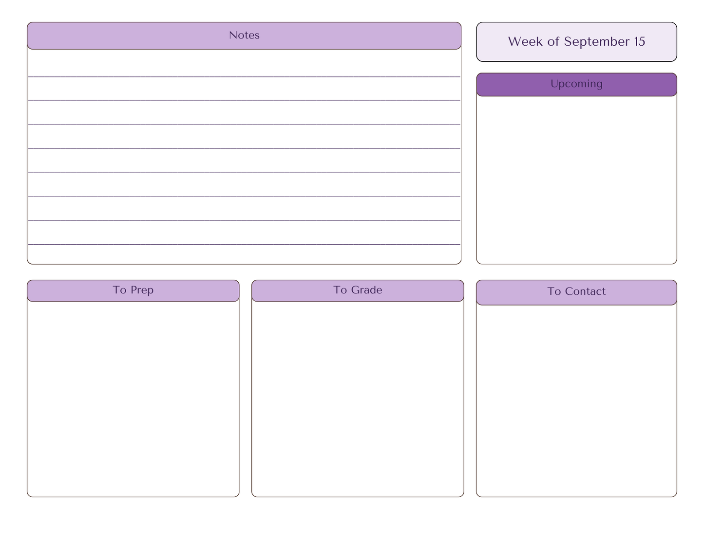 Jewish Teacher Planner - Hard Copy