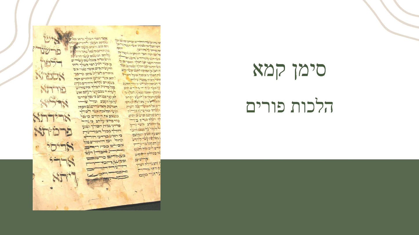 Hilchos Purim
