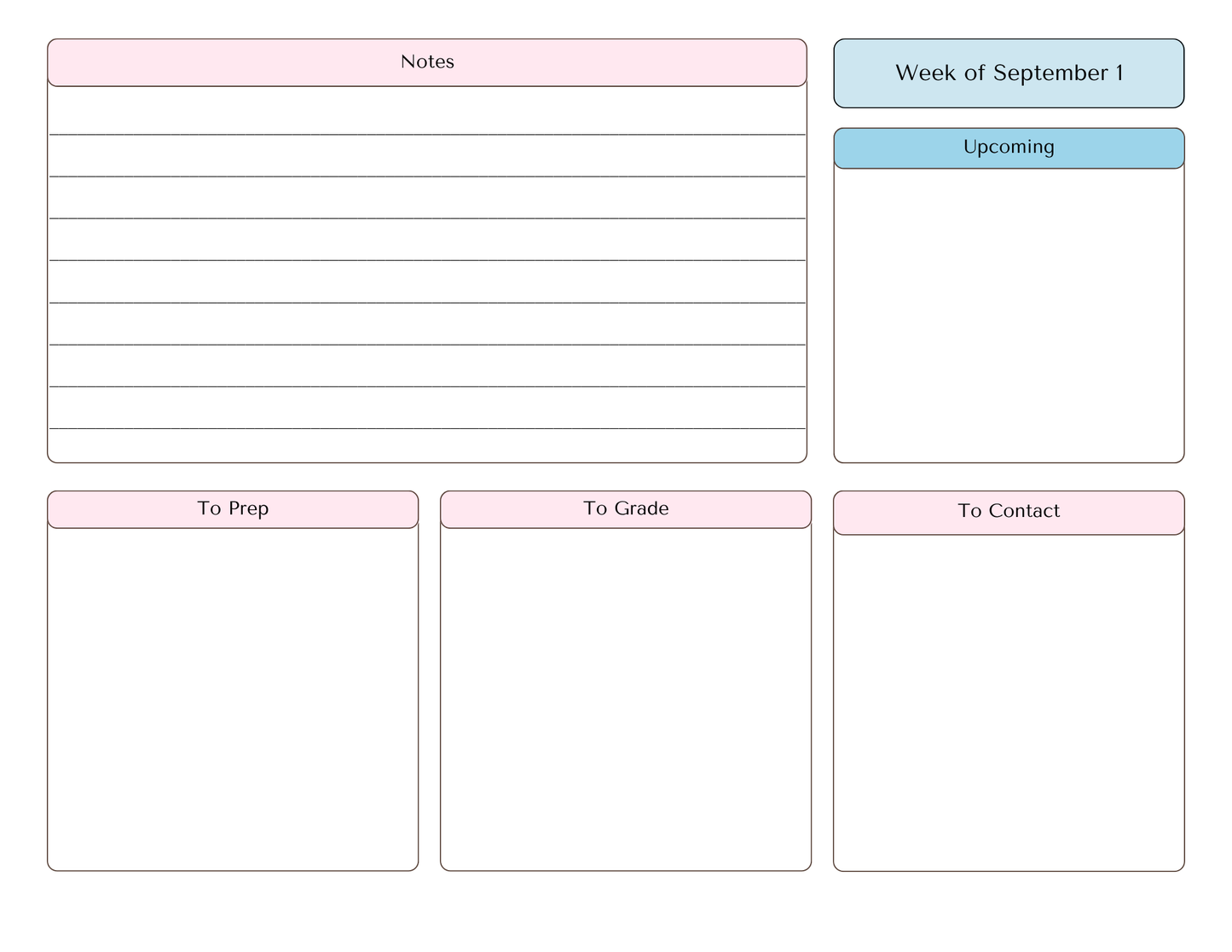 Chabad Teacher Planner - Jewish Online School Exclusive