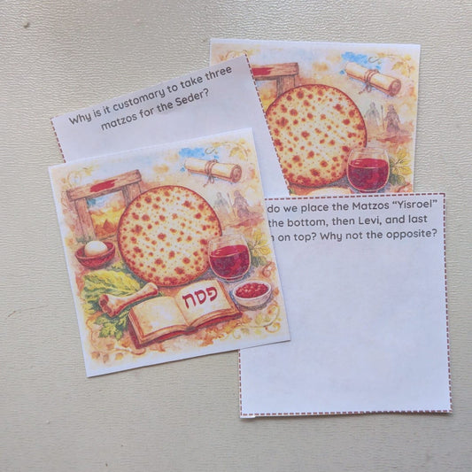 Pesach Haggadah - Dvar Torah "Game Cards"
