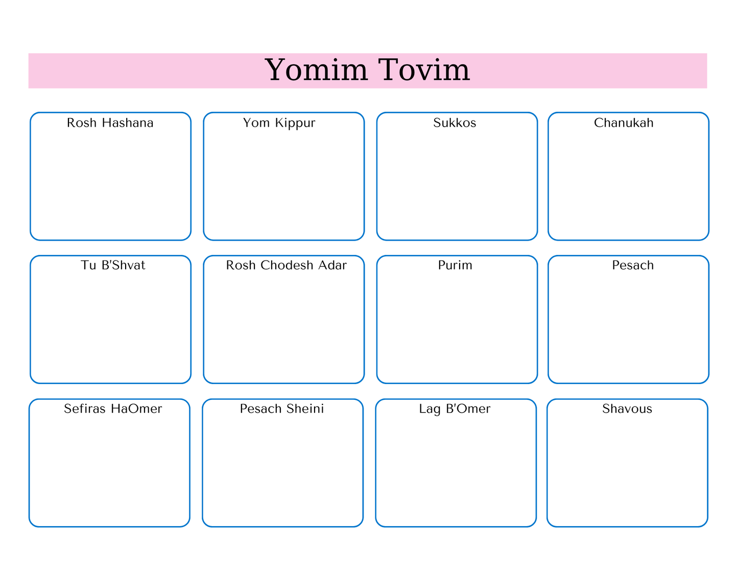 Chabad Teacher Planner - Jewish Online School Exclusive