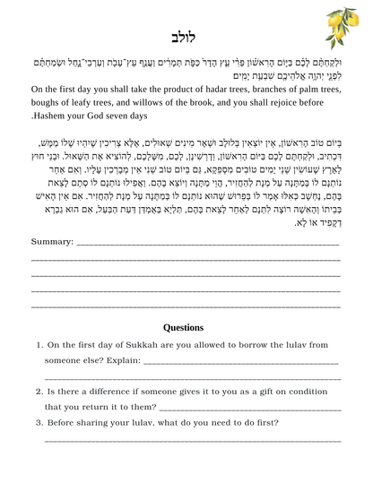 Tishrei Halachos