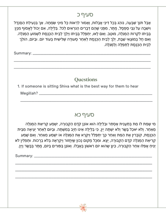 Hilchos Purim