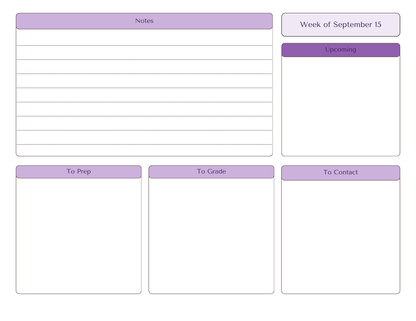 Jewish Teacher Planner - Hard Copy