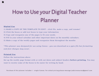 Digital Teacher Planner 5785