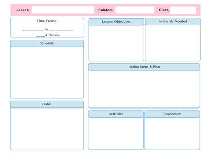 Chabad Teacher Planner - Jewish Online School Exclusive