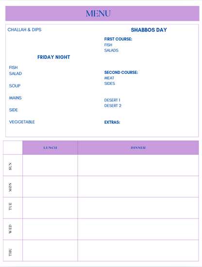 Meal Planning Printable