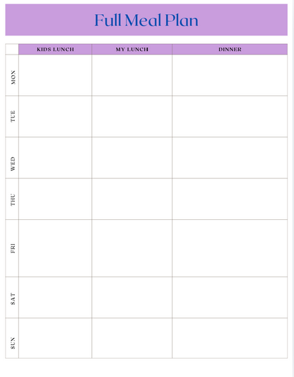 Meal Planning Printable