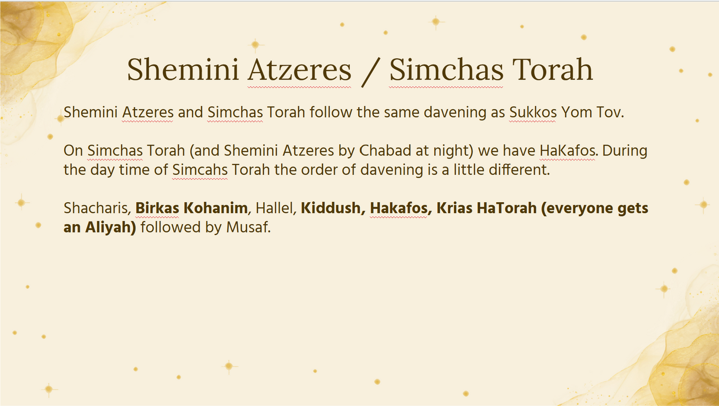Tishrei Davening - Peirush Tefillah Exclusive