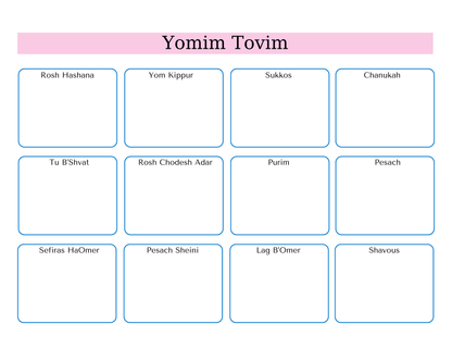 Chabad Teacher Planner - Jewish Online School Exclusive